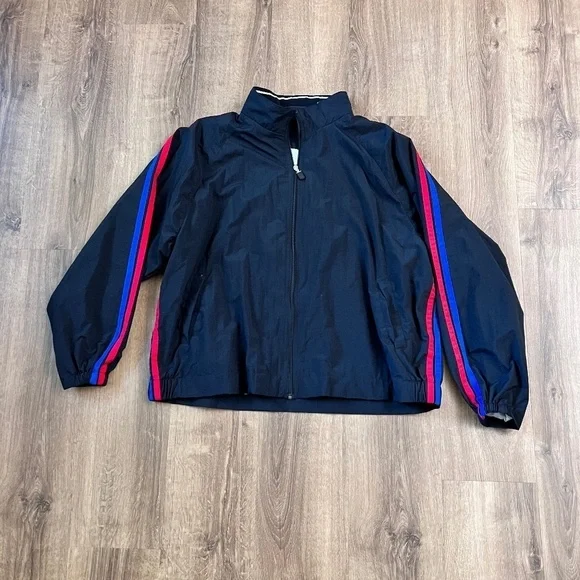 Vintage Retro Striped Winner Jacket Sz XL - Picture 10 of 13